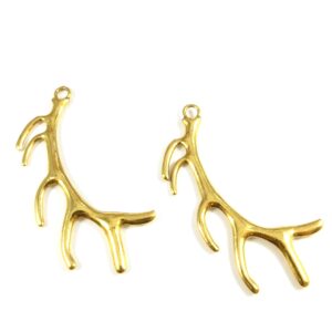Κλαδί χρυσό μεταλλικό κρεμαστό 68x33mm