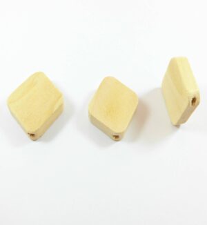 Ρόμβος ξύλινη φυσική χάντρα 22.5x22mm