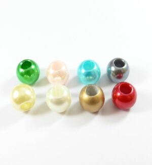 Ακρυλική χάντρα πέρλα με μεγάλη τρύπα 12x10mm