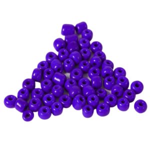 Γυάλινες χάντρες seed μπλέ opaque 4mm/18gr περίπου 200 χάντρες