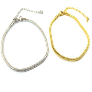 Βραχιόλι φίδι ατσάλι τύπου pandora με επέκταση 200×2.5mm