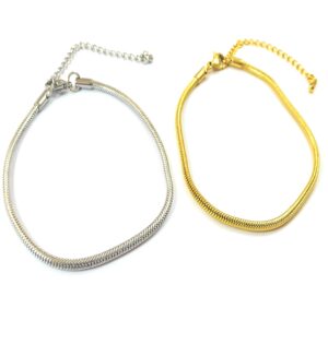 Βραχιόλι φίδι ατσάλι τύπου pandora με επέκταση 200×2.5mm