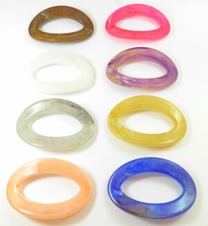 Οβάλ μεγάλος plexiglass σύνδεσμος με καμπύλη  62x38mm