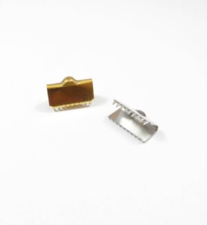 Ακροδέκτης ατσάλι 15x9mm  για κορδόνι πλακέ 15mm