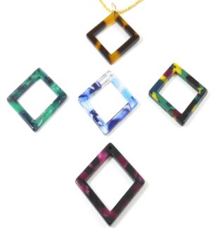 Ρόμβος πολύχρωμο κρεμαστό plexiglass 30.5×30.5mm