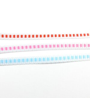 Υφασμάτινη πλακέ κορδέλα καρό 3mm/καρούλι 50 μέτρα