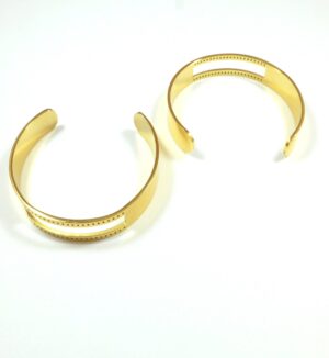 Βάση για βραχιόλι χρυσή μεταλλική 58mm