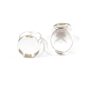 Βάση δαχτυλιδιού ασημί χαλκός 20mm/18mm