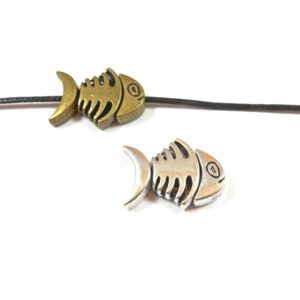 Ψαροκόκκαλο μεταλλική χάντρα 20x13.5mm