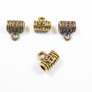 Συνδετικός κρίκος σκαλιστός περαστός 11x10mm για κορδόνι 2.5mm