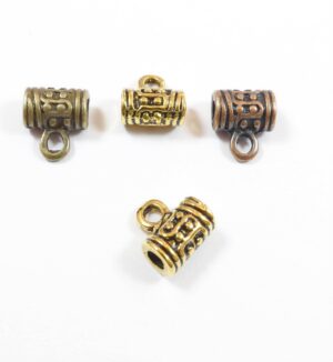 Συνδετικός κρίκος σκαλιστός περαστός 11x10mm για κορδόνι 2.5mm