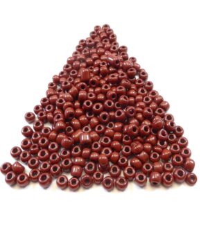 Γυάλινες χάντρες seed καφέ opaque 4mm/18gr περίπου 200 χάντρες