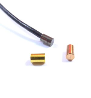 Καπελάκι μεταλλικό χαλκός 5×3mm για κορδόνι 2mm