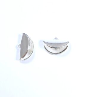 Ακροδέκτης βεντάλια ασημί μεταλλικός 20x11.5mm για κορδόνι πλακέ 20mm