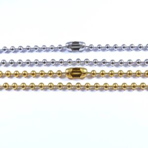 Αλυσίδα ατσάλι χοντρή μπίλια με κούμπωμα 3.5mm