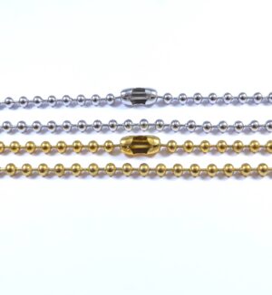 Αλυσίδα ατσάλι χοντρή μπίλια με κούμπωμα 3.5mm