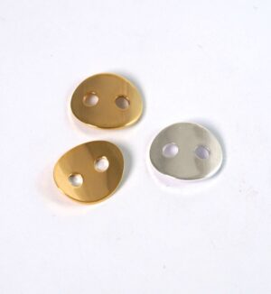 Kουμπί οβάλ ατσάλι μεταλλικό 14x12mm