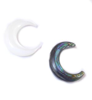 Μισοφέγγαρο φυσικό κοχύλι καμπουσόν 20×18mm