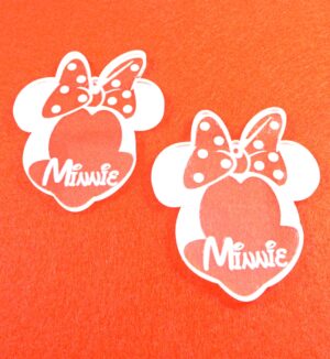 Minnie διάφανο plexiglass κρεμαστό 58x52mm