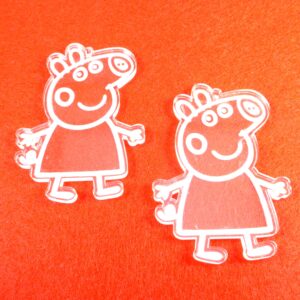 Peppa Pig διάφανο plexiglass κρεμαστό 60x45mm