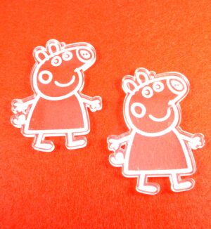 Peppa Pig διάφανο plexiglass κρεμαστό 60x45mm