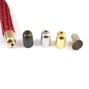 Καπελάκι μεταλλικό 9x8mm για κορδόνι 7mm