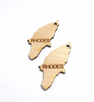 Rhodes κρεμαστό ξύλινο 39x21mm/10 τμχ