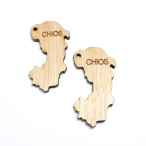 Chios κρεμαστό ξύλινο 38x22mm/10 τμχ