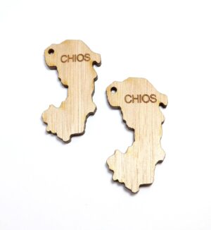 Chios κρεμαστό ξύλινο 38x22mm/10 τμχ