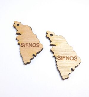 Sifnos κρεμαστό ξύλινο 38x24mm/10 τμχ