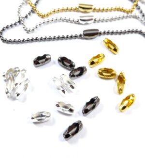 Κούμπωμα χαλκός 7.5x2.5mm για αλυσίδα μπίλια 1.5-2.4mm