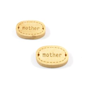 Mother μίκρο φυσικό οβάλ σύνδεσμος ξύλινος 17x11mm