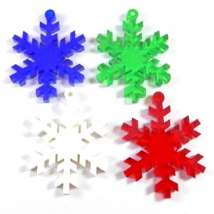 Χιονονιφάδα plexiglass κρεμαστό 33x30mm
