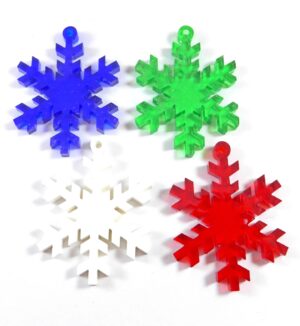 Χιονονιφάδα plexiglass κρεμαστό 33x30mm