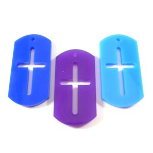 Σταυρός ταυτότητα plexiglass κρεμαστή 40x22mm