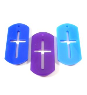 Σταυρός ταυτότητα plexiglass κρεμαστή 40x22mm