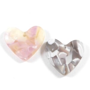 Καρδιά πολύχρωμο κρεμαστό plexiglass 15.5×18.5mm