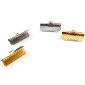 Ακροδέκτης σκαλιστός ατσάλι 20x9mm για κορδόνι πλακέ 20mm