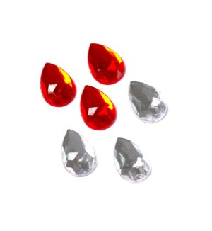 Στράς σταγόνα ρητίνη πολυπλευρικό 25x18mm