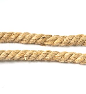 Στριφτό τρίκλωνο λινάτσα φυσικό κορδόνι 12mm/μέτρο
