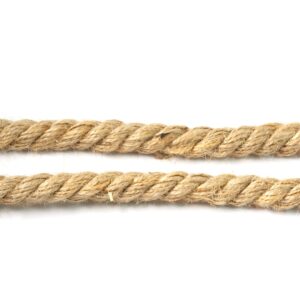 Στριφτό τρίκλωνο λινάτσα φυσικό κορδόνι 10mm/μέτρο