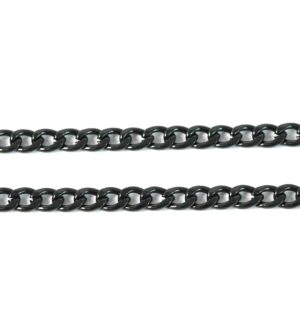 Αλυσίδα γυριστή μαύρη μεταλλική ατσάλι 3mm/μέτρο