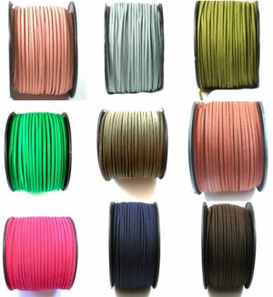 Συνθετικό Suede καστόρινο κορδόνι 3mm/καρούλι 90 μέτρα