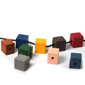 Ξύλινη χάντρα κύβος 15x15mm