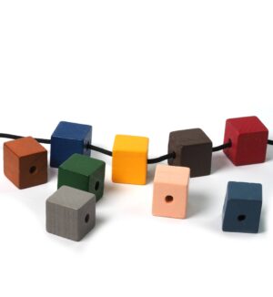 Ξύλινη χάντρα κύβος 15x15mm