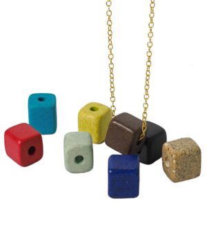 Κύβος μάτ κεραμική χάντρα 10x10mm/5 τμχ
