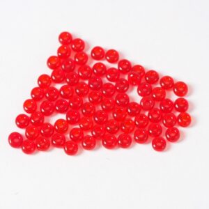 Γυάλινες χάντρες seed κόκκινο ημιδιάφανο 2mm/6gr περίπου 300 χάντρες