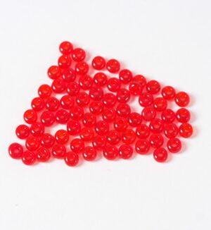 Γυάλινες χάντρες seed κόκκινο ημιδιάφανο 2mm/6gr περίπου 300 χάντρες