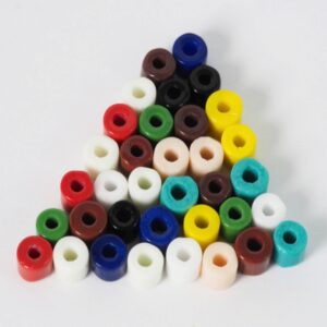 Γυάλινες χάντρες seed opaque μακαρόνι 7-7.5x6-6.5mm/50 τμχ