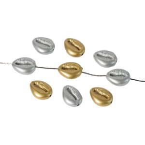 Κοχύλι ματ διάτρητο ακρυλική χάντρα 18×13.5mm/50 τμχ